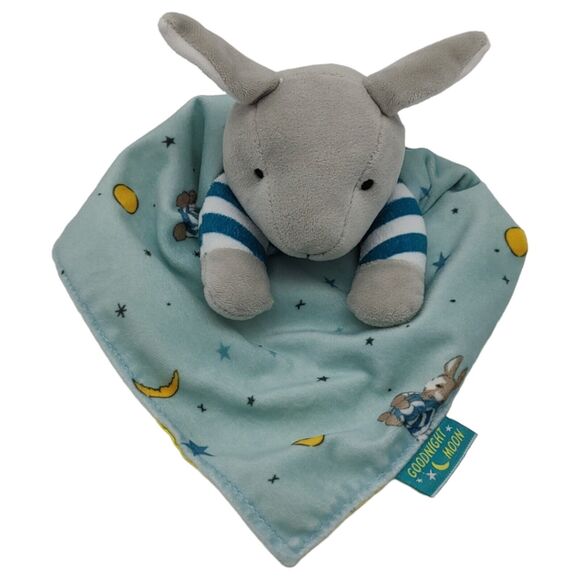 Goodnight Moon Lovey Plushie Security Blanket + 10" Bunny Rabbit Toy Striped PJs - Picture 6 of 12